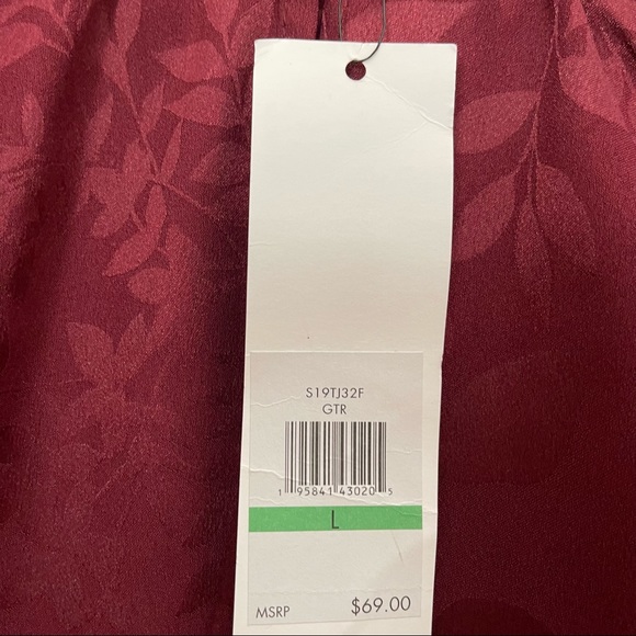 Women’s Calvin Klein Blouse with Peasant Blouson Sleeves - Size Large - Picture 4 of 7